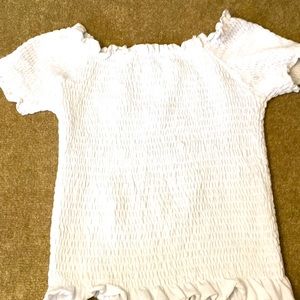 A off shoulder white top